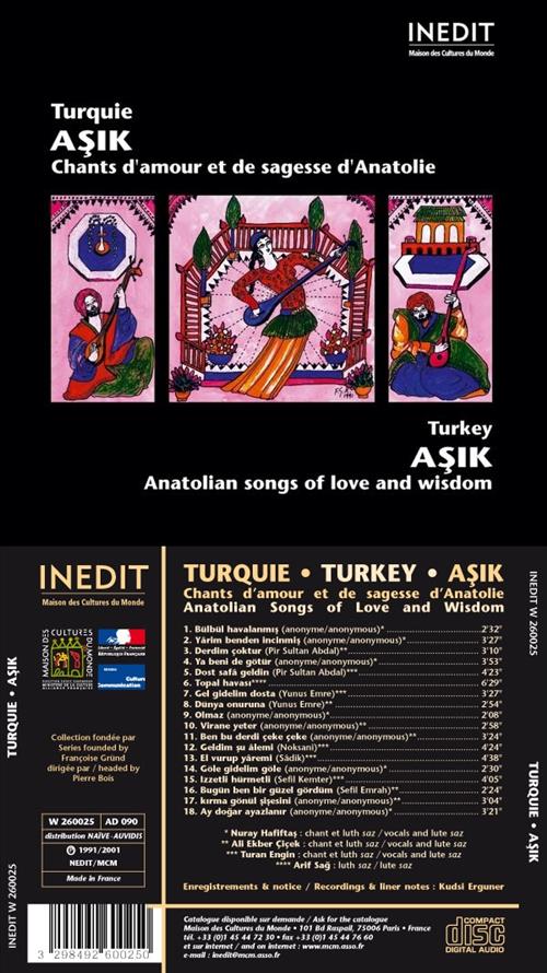 Turquie Asik: Chants D'amour Et De Sagesse D'anatolie